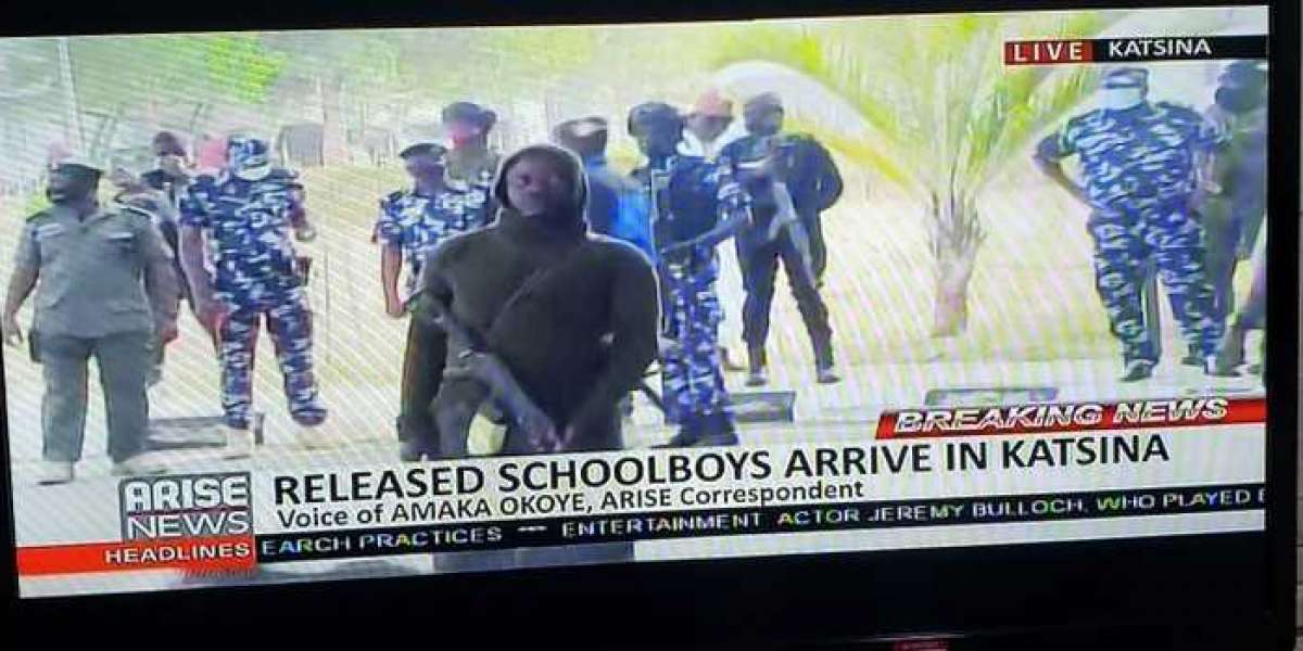 Kankara Schoolboys Arrive Katsina Government House After Their Release (Video)