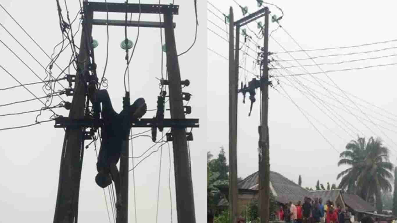 Suspected electricity vandal electrocuted in Ikot Ekpene (Pics) — First Reports