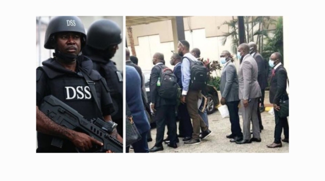 BREAKING: DSS Open Fire At Recruitment Centre, Chase Away Doctors Seeking Job To Saudi Arabia