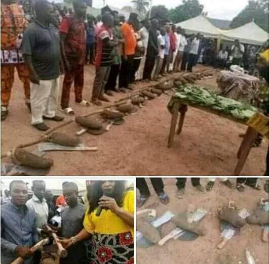 Council Chairman Empowers Farmers Each With One Yam, Hoe And Cutlass - Ibom Focus